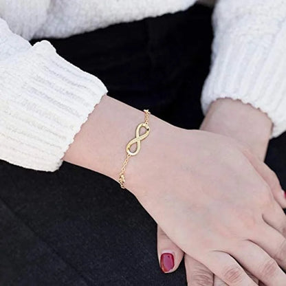 Infinity Endless Love Symbol Charm Adjustable Bracelet