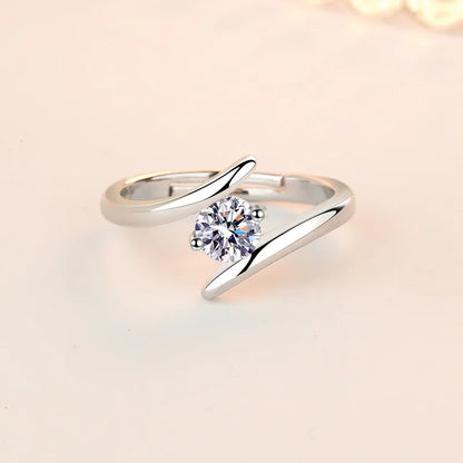 925 Sterling Silver Zircon Statement Ring