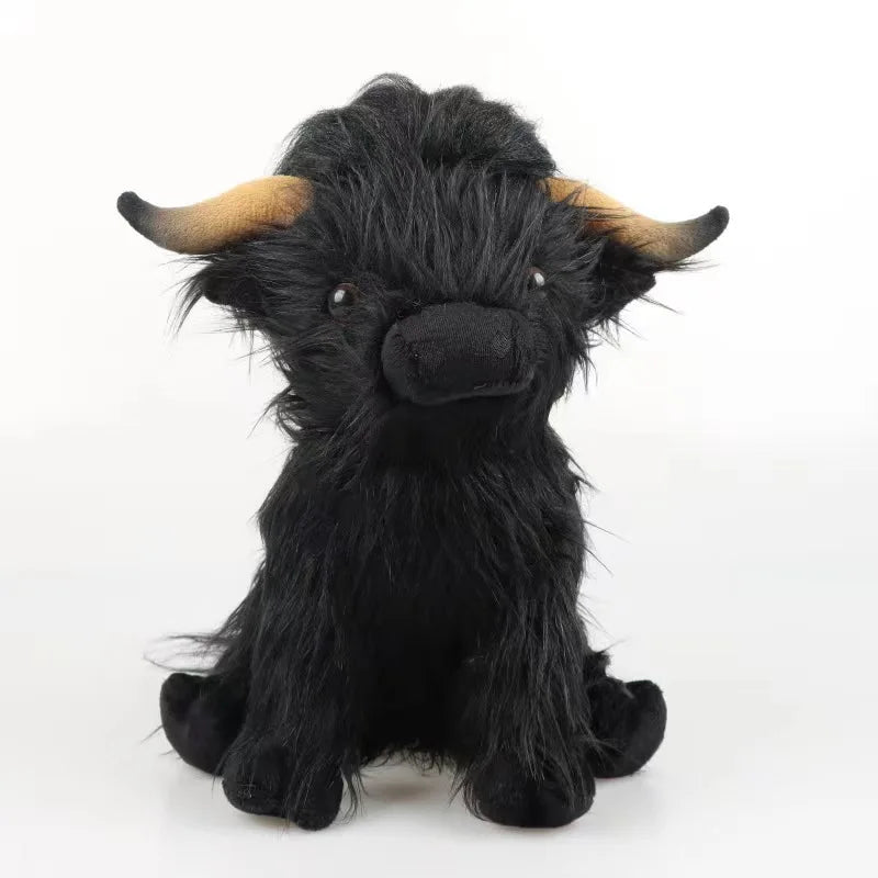 Highland Cow Plush Toy - Soft, Lifelike Stuffed Animal for Kids