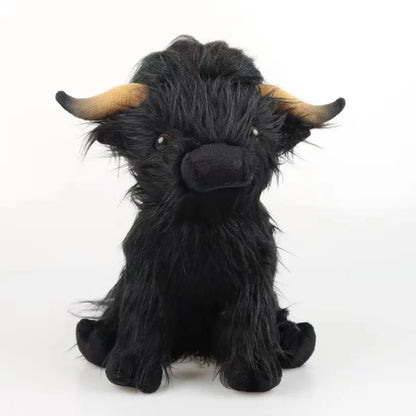 Highland Cow Plush Toy - Soft, Lifelike Stuffed Animal for Kids
