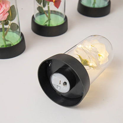 Glowing Galaxy Eternal Double Rose with LED Lights Romantic Gift for Valentine's Day and Wedding
