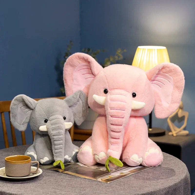 Elephant Plush Doll - Cute 25/40cm Soft Stuffed Toy for Kids and Home Decor
