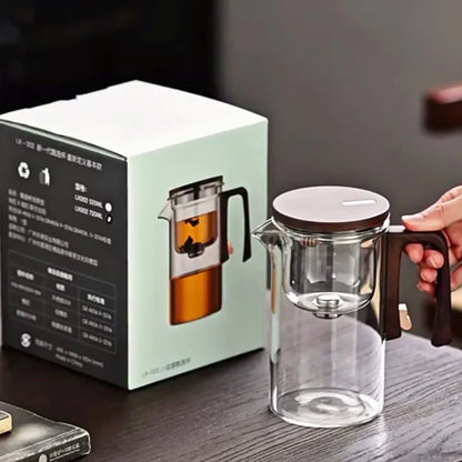 Heat-Resistant Glass Tea Pot With Magnetic Infuser 520Ml/720Ml Detachable Kettle For Easy Tea Brewing