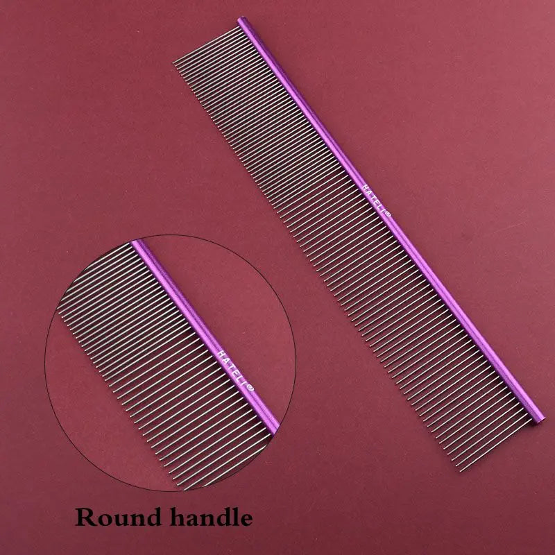 Light Aluminum Pet Comb Professional Dog Grooming Tool 5 Colors