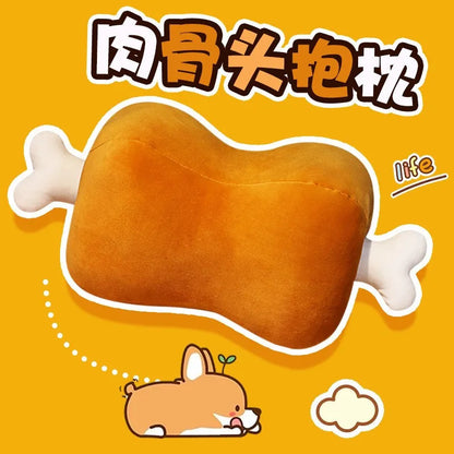 Kawaii Plush Chicken Leg Pillow - Fun Cushion for Cozy Comfort