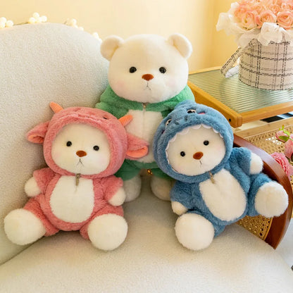 Kawaii Bear Plush Toy - Soft Stuffed Teddy in Suit for Kids and Adults