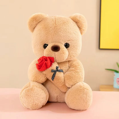 Rose Bear Plush Doll Soft Hug Toy