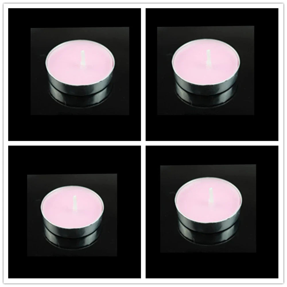 Handmade Soy Tea Light Candles 4-Pack for Romantic Dinner