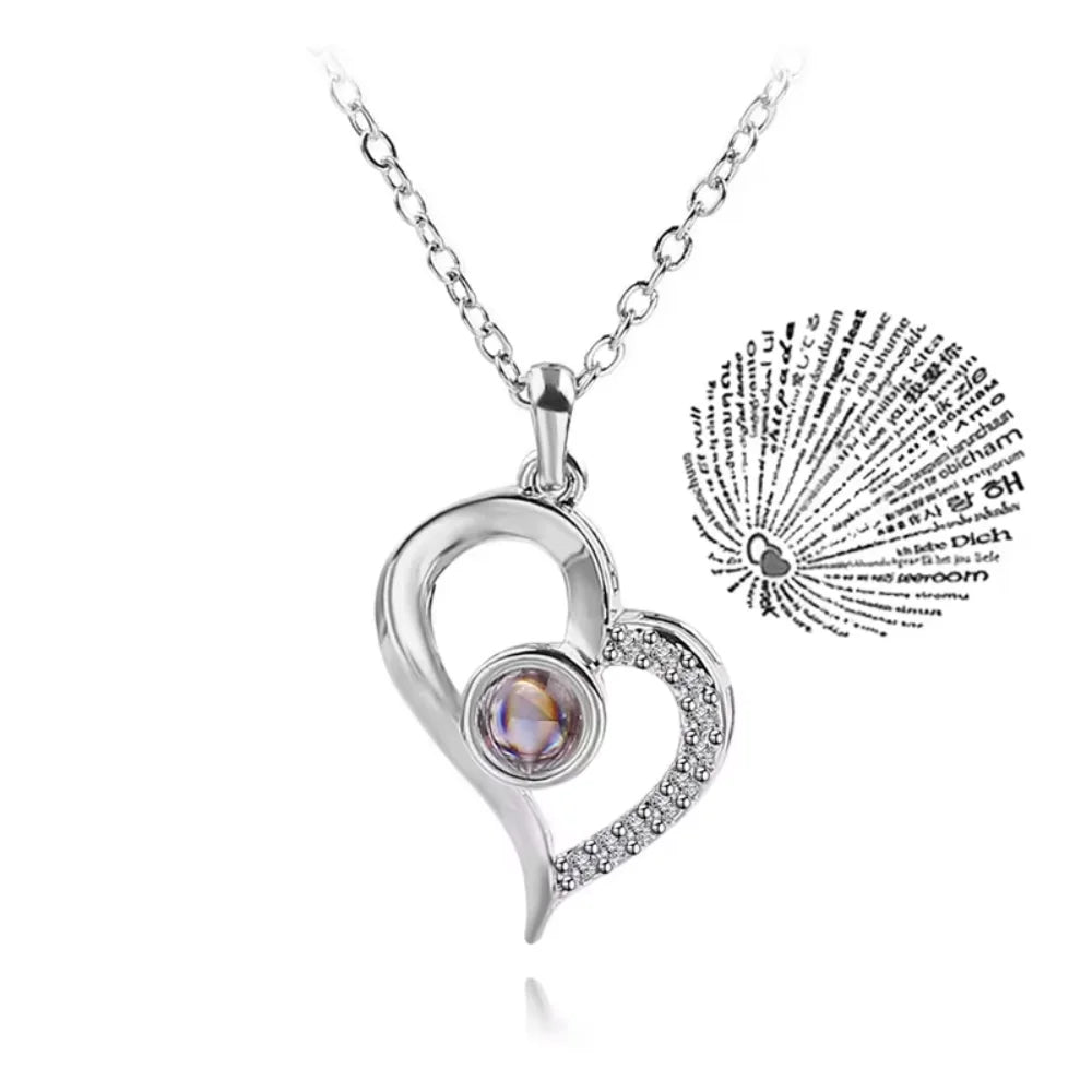 Couple Heart Necklace Symbol of Love