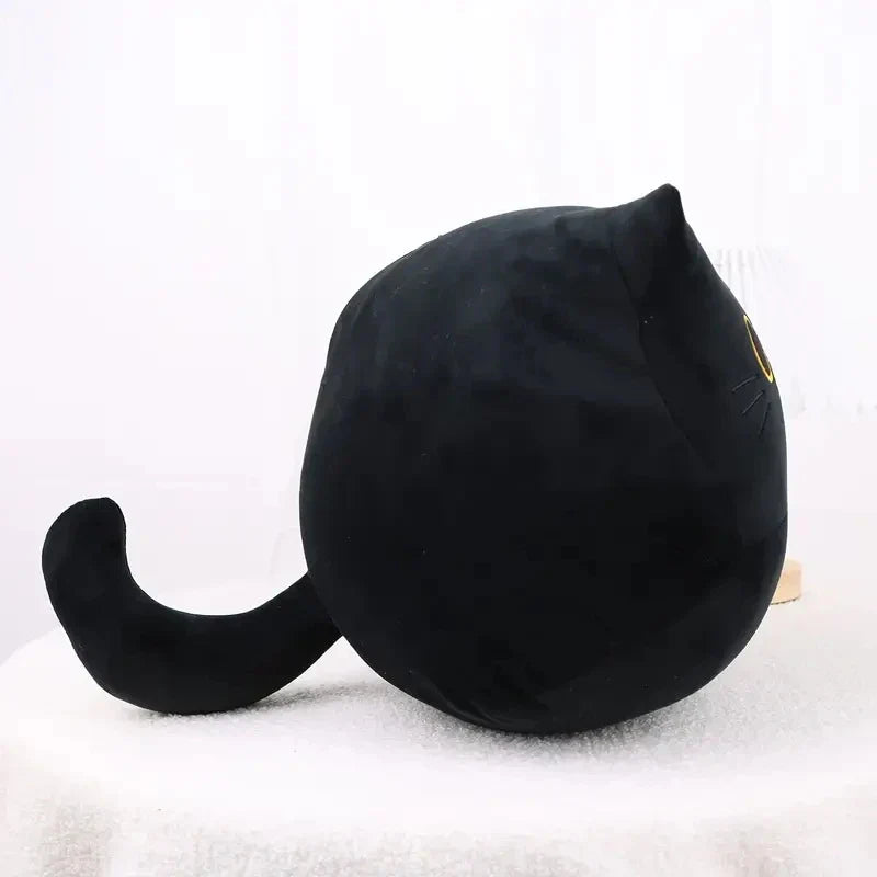 Kawaii Black Cat Plush Pillow - Soft, High-Quality Toy for Kids & Decor