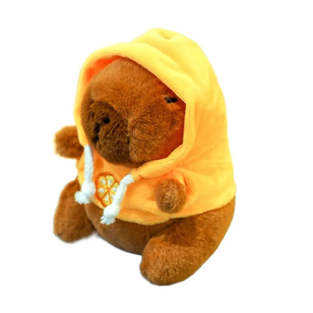 Capybara Plush Toy with Hoodie and Wings Mini Soft Stuffed Doll