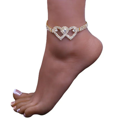 Rhinestone Chain Anklet Bracelet