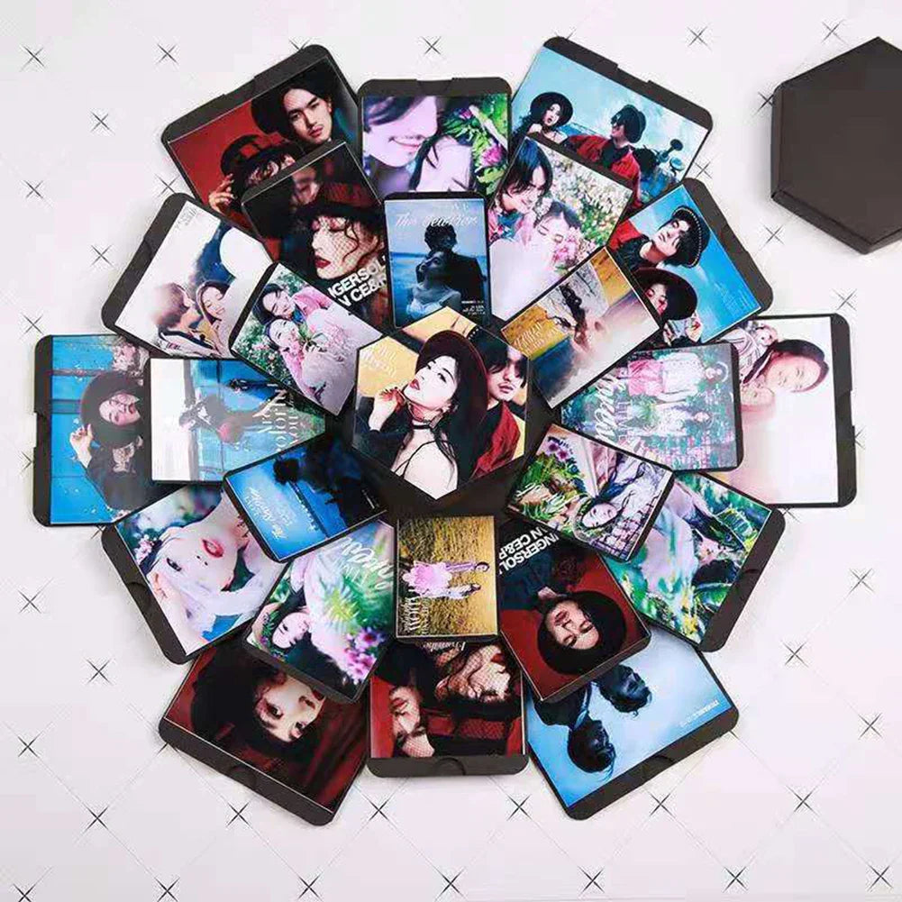 Hexagonal Explosion Gift Box with Photo Album for Valentine