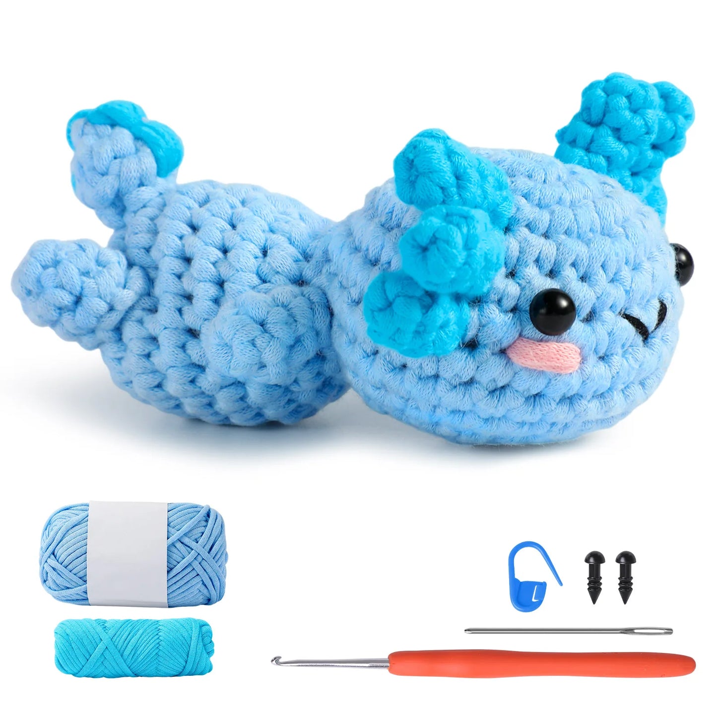 Animal DIY Crochet Kit: Easy Plush Doll with Quality Yarn & Needles