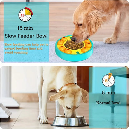 Interactive Dog Puzzle Toy - Spinning Food Dispenser