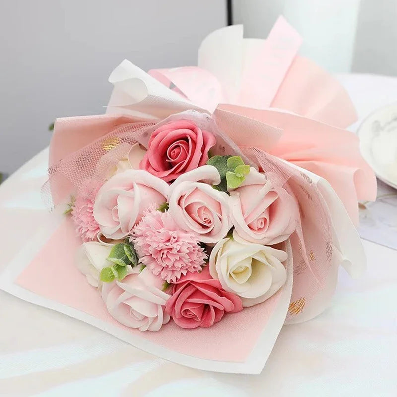 Pink Soap Rose Preserved Bouquet