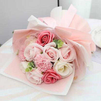 Pink Soap Rose Preserved Bouquet