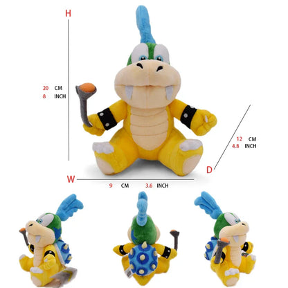Super Mario Bros Plush Toys - Adorable Bowser Jr, Meowser & Lemmy Dolls