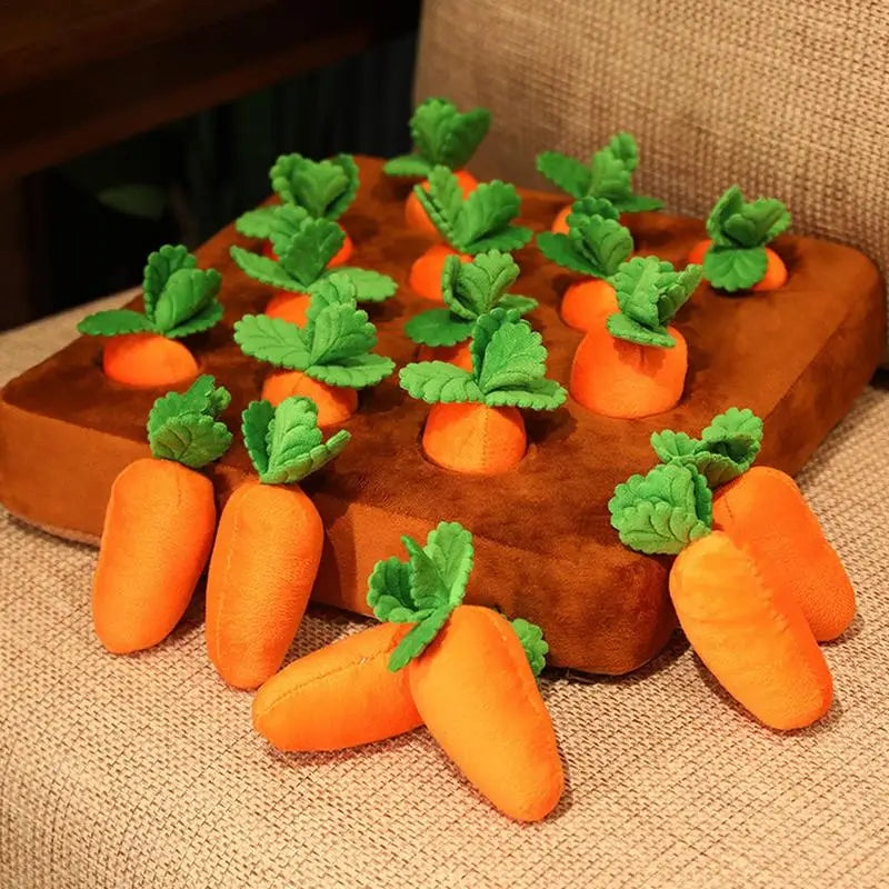Pet Carrot Plush Toy - Interactive Chew & Sniff Training for Dogs