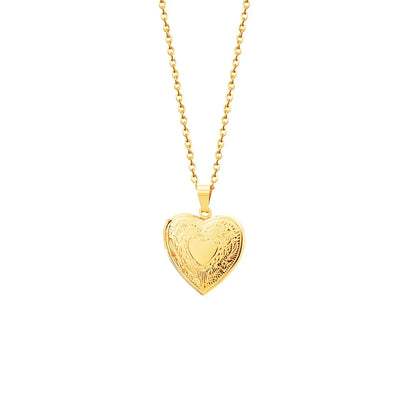 Personalized Heart Photo Locket Necklace