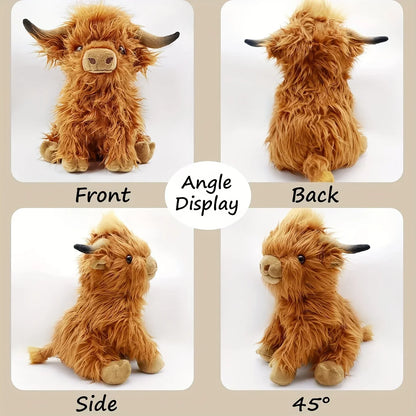 Highland Cow Plush Toy - Soft, Kawaii Stuffed Animal for Kids & Decor