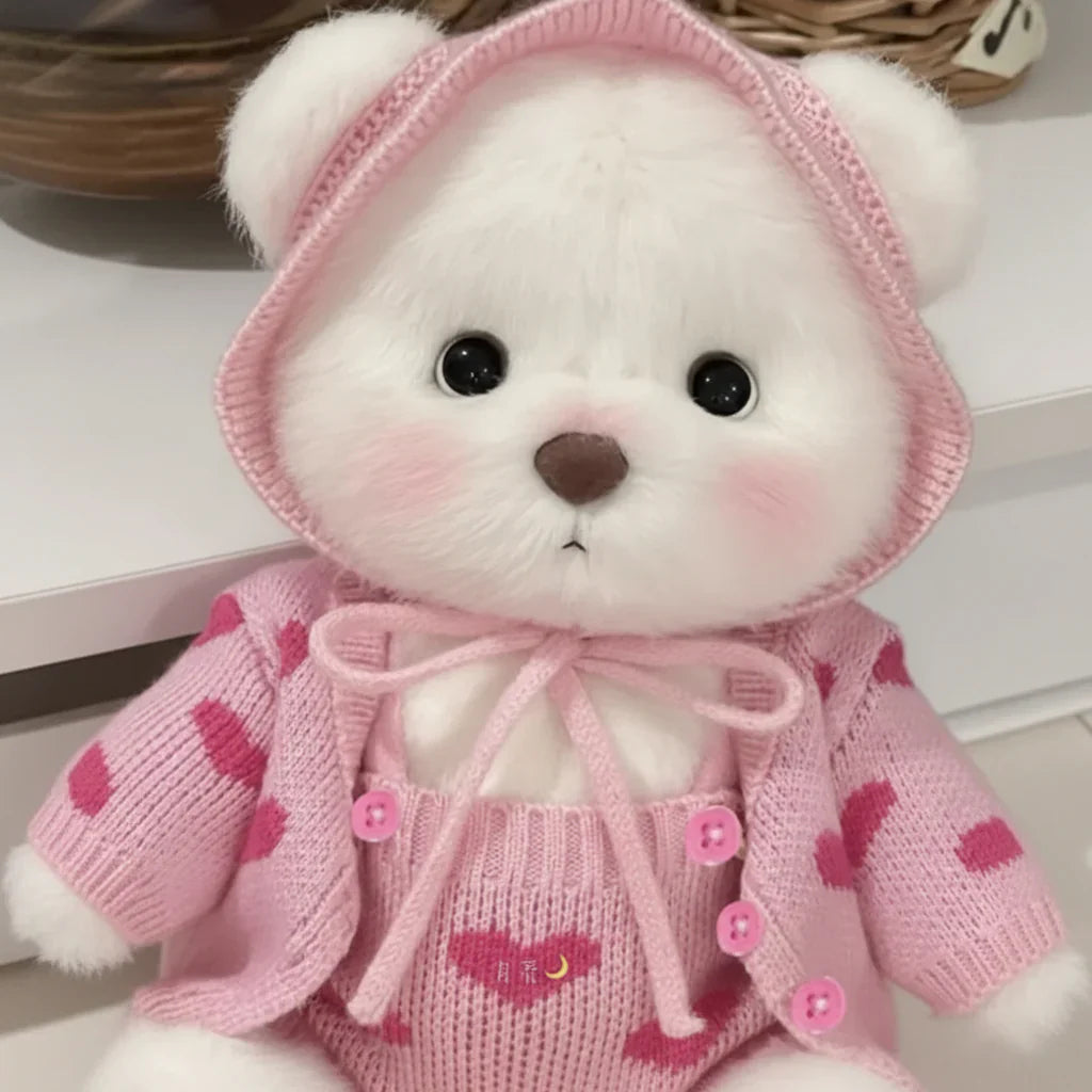 Handmade Teddy Bear Plush Doll with Outfit 30cm