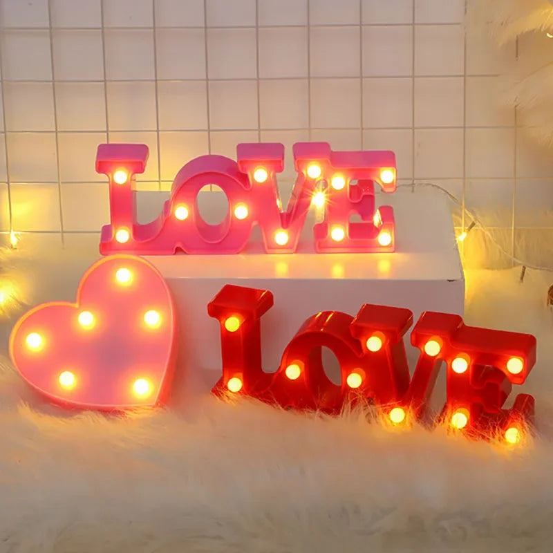 Romantic Heart LED Night Light for Valentine's Day Gift