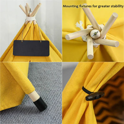 Tent with Washable Cushion Indoor Pet Bed