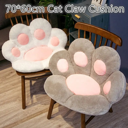 Cat Paw Plush Floor Cushion Soft Large Seat Pillow