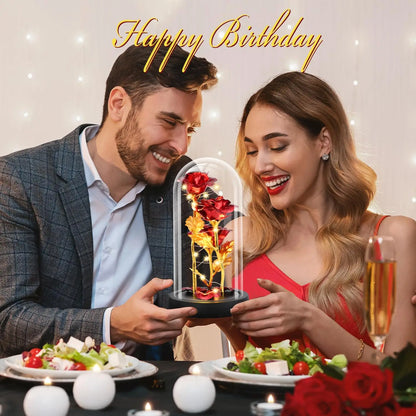 Glass Dome LED Rose - Romantic Gift for Women