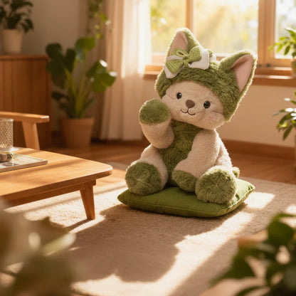 Matcha Puppy Plush Toy Sleeping Dog Pillow