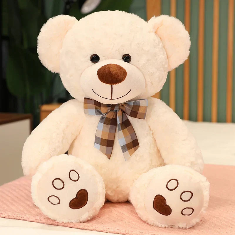 Classic Teddy Bear Plush with Bow Tie