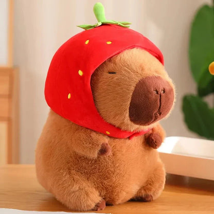 Cute 21cm Capybara Plush Toy - Fluffy Beach Style Stuffed Animal Gift