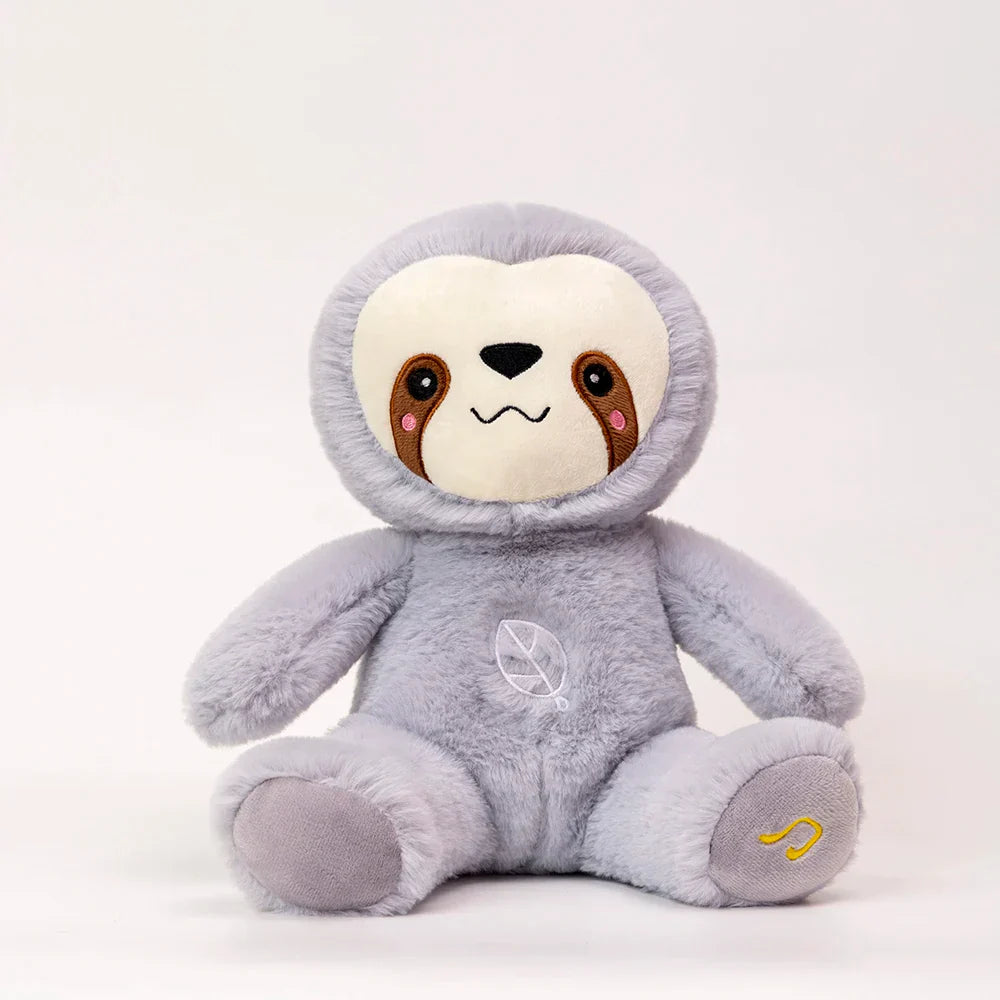 Kawaii Breathing Sloth Plush Toy - Soothing Sound & Light Sleep Companion