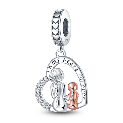 Mother And Daughter Charm Beads Fit Pandach Bracelet