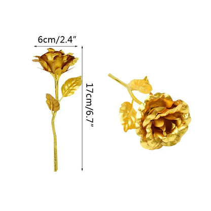 Gold Foil Eternal Rose Bouquet - Valentine's Gift for Her