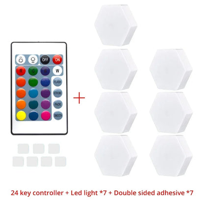 Touch Sensor Rgb Led Hexagon Lamp