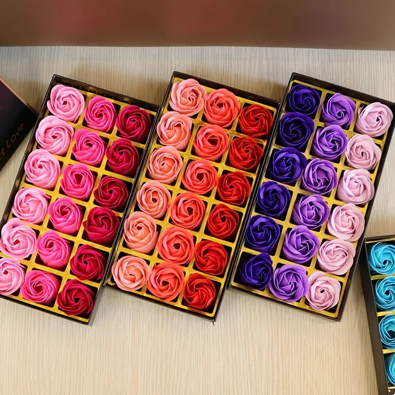 18-Piece Rose Soap Flower Gift Set with Butterfly Theme for Romantic and Special Occasions