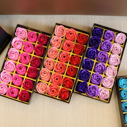 18-Piece Rose Soap Flower Gift Set with Butterfly Theme for Romantic and Special Occasions