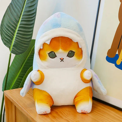 Transformed Cat Doll Plush Toy - Adorable Shark Design for Kids