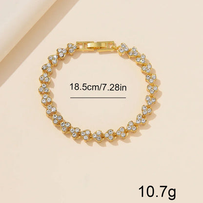 Gold Quartz Watch Jewelry Set for Women
