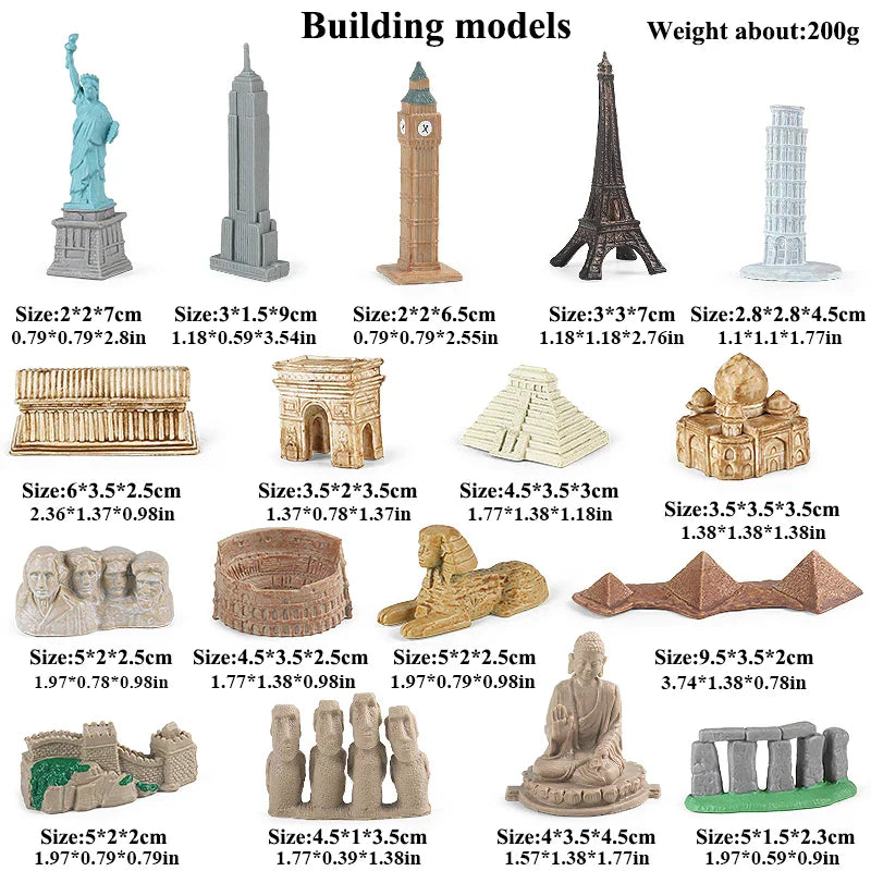 Montessori Miniature Lion Shark Horse Dinosaur Animals Model Set Action Figures