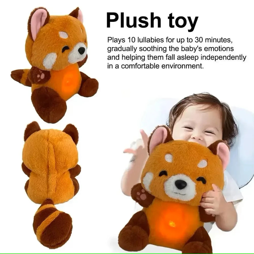 Breathing Fox Bear Plush: Soothing Musical Doll for Baby's Comfort