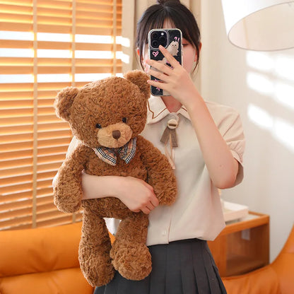 Big Size Bow Tie Teddy Bear Plush Toy - Soft Cartoon Stuffed Animal
