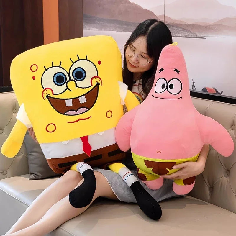 Big Size Cute SpongeBob & Patrick Star Plush Toy - Soft Hug Pillow Gift