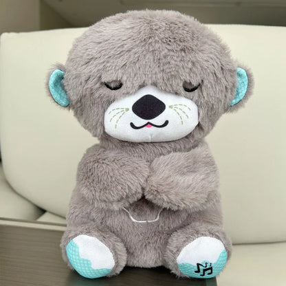 Breathing Bear Soothing Plush Toy with Music & Light for Kids