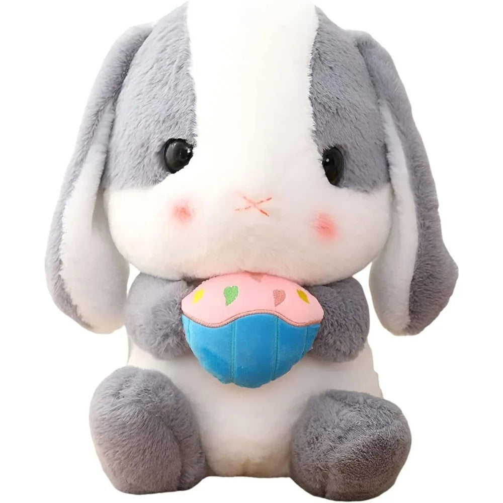 Easter White Rabbit Plush Toy with Carrot