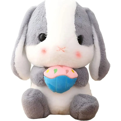 Easter White Rabbit Plush Toy with Carrot