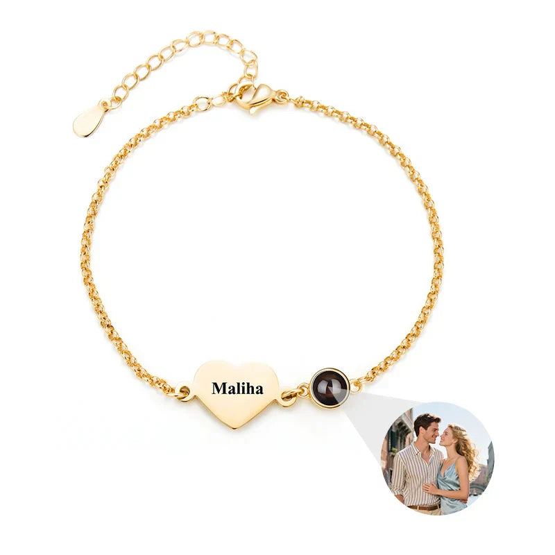 Personalized Photo Projection Name Bracelet