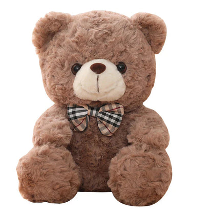 Kawaii Teddy Bear Plush Toy with Bow 25/35cm Soft Stuffed Animal for Gift